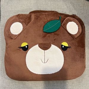 Teddy bear travel pillow/blanket